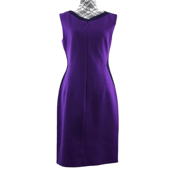 Tahari Dresses & Skirts - Tahari Sheath Purple Blue Career Illusion Dress